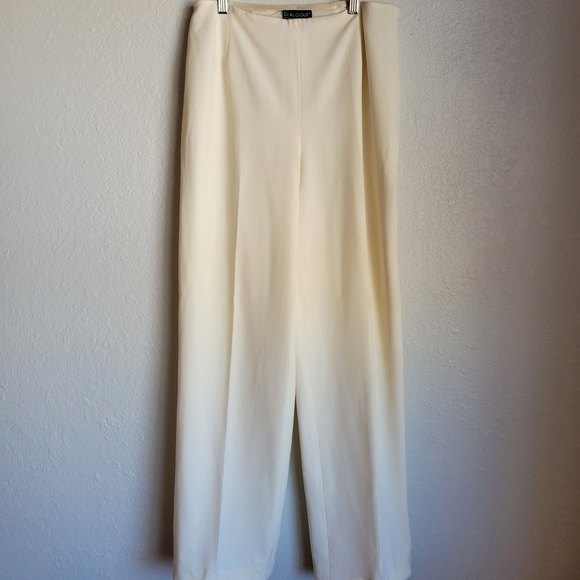 Dialogue Pants - Dialogue Vintage Cream High Waisted Dress Pants